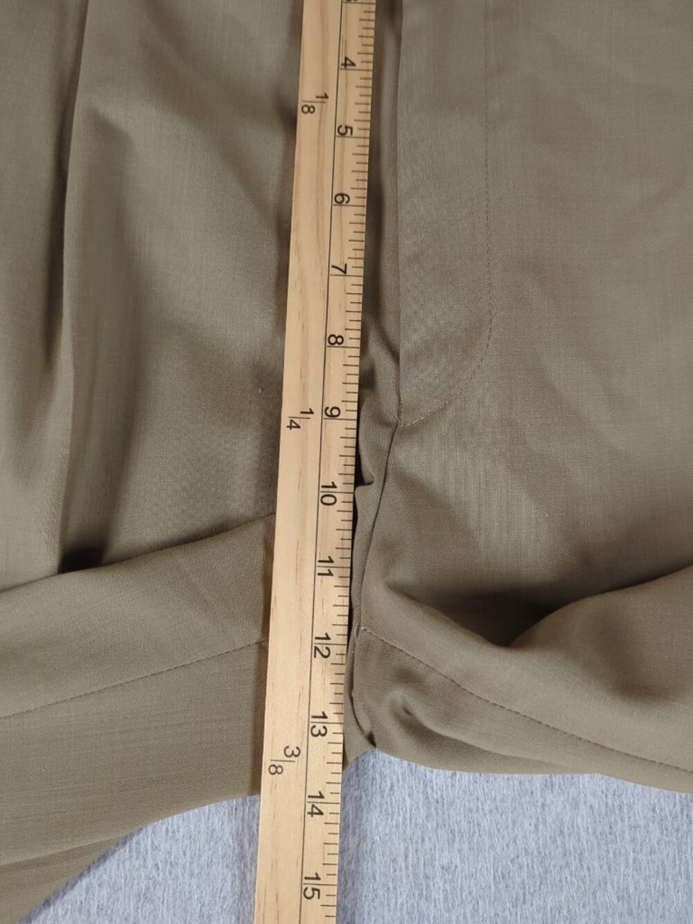 Ballin Dress Pants Men's 34x27 Tan Super 120's Wool Trousers Comfort EZE - Picture 5 of 10